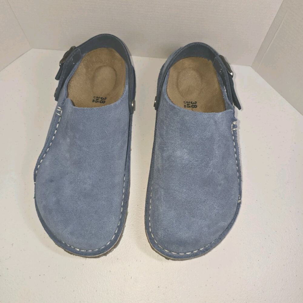Birkenstock Lutry Premium Suede Elemental Blue EU38/ W 7-7.5 NWOB - Picture 6 of 11